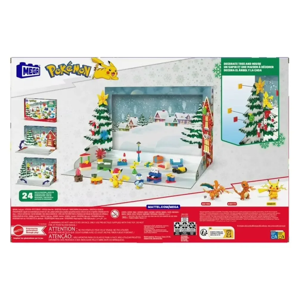 MEGA Pokémon Building Toy Set Holiday Advent Calendar 225pc Collectible 2021 NEW